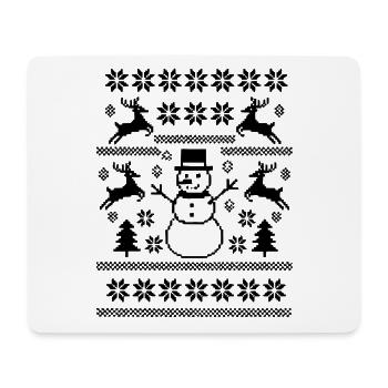 Lustiges Weihnachtsdesign Hässliche Weihnachten - Mousepad (Querformat) - Weiß - Vorne