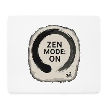 Zen Mode On – Minimalist Mindfulness Design - Mouse Pad (horizontal) - white - Front