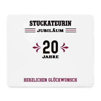 Stuckateurin 20 Jahre Jubiläum 20. Jubi Stuckateur - Mousepad (Querformat) - Weiß - Vorne