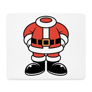 Große Santa Silhouette in Rot - Mousepad (Querformat) - Weiß - Vorne