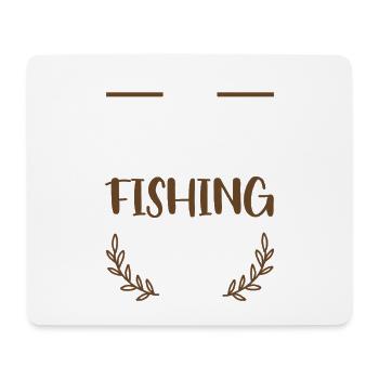I Love Fishing – Rustic Hearts - Mouse Pad (horizontal) - white - Front