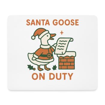 Santa Goose On Duty Lustiges Weihnachtsdesign - Mousepad (Querformat) - Weiß - Vorne