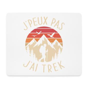 I can't I trek humor hiker - Mouse Pad (horizontal) - white - Front