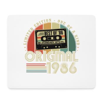 Original 1986 Vintage Vintage Anniversaire Rétro - Tapis de souris (format paysage) - blanc - Devant