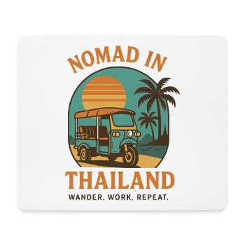 Digital Worker in Thailand – Tuk Tuk Retro Design - Mouse Pad (horizontal) - white - Front