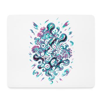 AI Abstract Coral - Mousepad (Querformat) - Weiß - Vorne