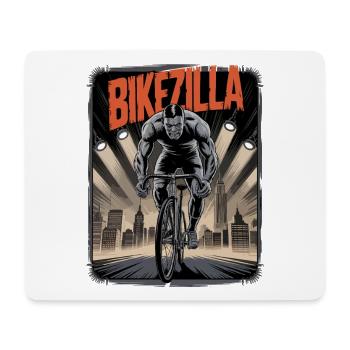 Bikezilla – Affiche Retro Monster Bike des années 1950 - Tapis de souris (format paysage) - blanc - Devant