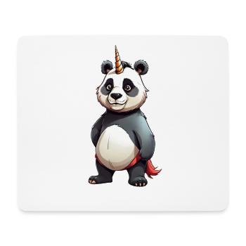 Panda Einhorn Cape Cartoon - Mousepad (Querformat) - Weiß - Vorne