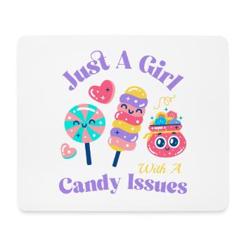 Naschkatze Mode für Candy Fans - Mousepad (Querformat) - Weiß - Vorne