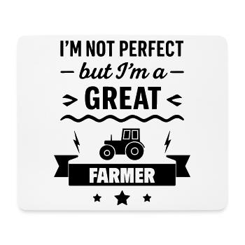 Super Farmer Tracteur Agriculteur - Tapis de souris (format paysage) - blanc - Devant