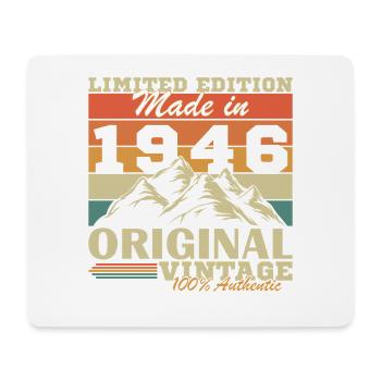 1946 Vintage Retro Birthday Gift - Mouse Pad (horizontal) - white - Front