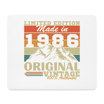 1986 Vintage Retro Birthday Gift - Mouse Pad (horizontal) - white - Front