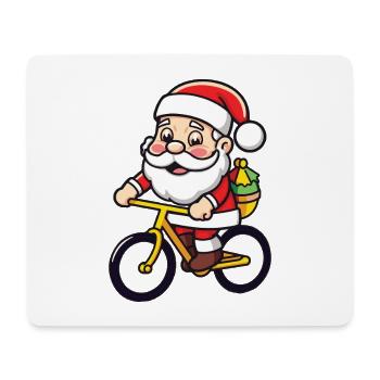 Santa Claus Bicycle Christmas - Mouse Pad (horizontal) - white - Front