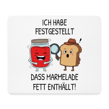 Detective bread and fruit jar with funny saying - Mouse Pad (horizontal) - white - Front