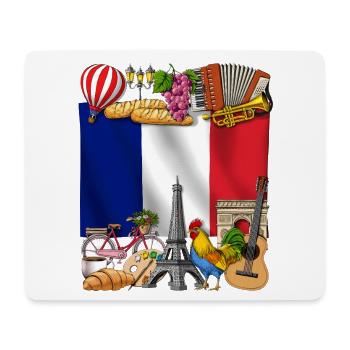 Frankreich - Mousepad (Querformat) - Weiß - Vorne