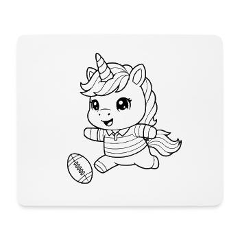 Unicorn American Football - Mouse Pad (horizontal) - white - Front