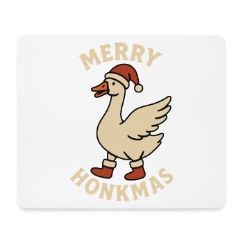 Oie Noël Drôle Père Noël Merry Honkmas - Tapis de souris (format paysage) - blanc - Devant