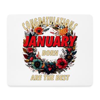 CONGRATULATIONS JANUARY - Mouse Pad (horizontal) - white - Front