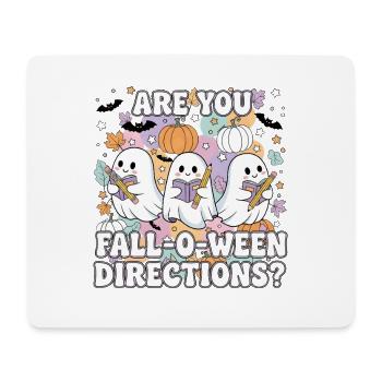 Lecture des fantômes de Fall-O-Ween - Tapis de souris (format paysage) - blanc - Devant