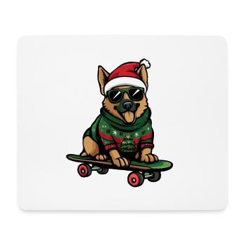 Schäferhund Weihnachten Lustig - Mousepad (Querformat) - Weiß - Vorne