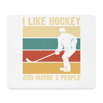 Hockey Hockey sur glace Cadeau pour joueur de hockey sur glace - Tapis de souris (format paysage) - blanc - Devant