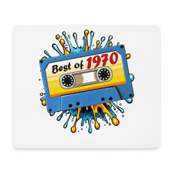 1970 MUSIC CASSETTE BEST OF - Mouse Pad (horizontal) - white - Front