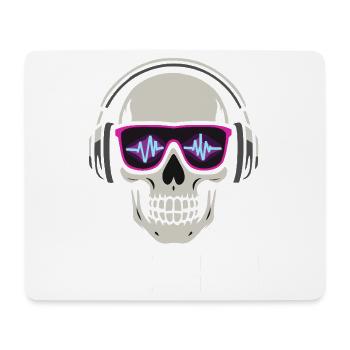 Crâne Neon Vibe Check – Skull Edition - Mousepad (Querformat) - Weiß - Vorne