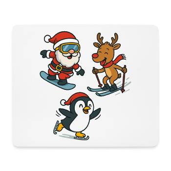 Christmas Winter Sports - Mouse Pad (horizontal) - white - Front