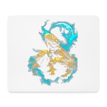 Trio de dragons barbus - Tapis de souris (format paysage) - blanc - Devant