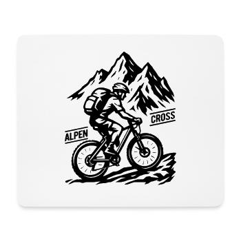 Alpine Cross - Cycling Hiking Routes - Mouse Pad (horizontal) - white - Front