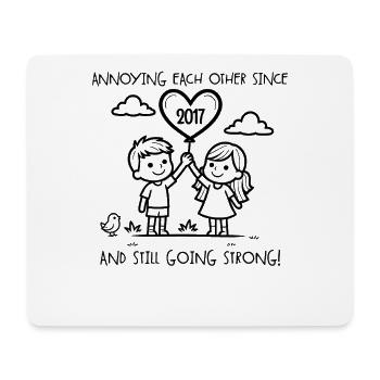 Mutual annoyance since 2017 Anniversary - Mouse Pad (horizontal) - white - Front