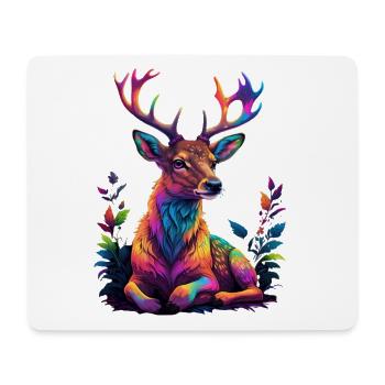 Dazzling Deer Portrait - Mouse Pad (horizontal) - white - Front