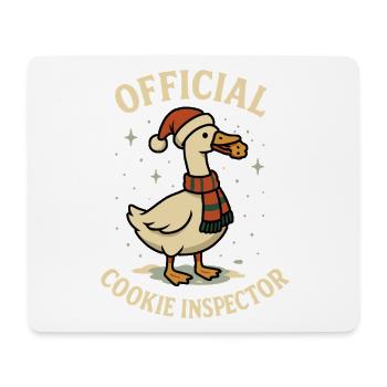 Funny Goose Christmas Santa Cookie Inspector - Mouse Pad (horizontal) - white - Front