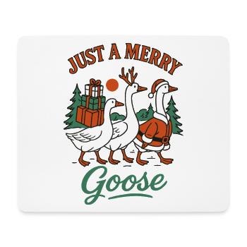 Noël juste une oie joyeuse Noël en famille - Tapis de souris (format paysage) - blanc - Devant