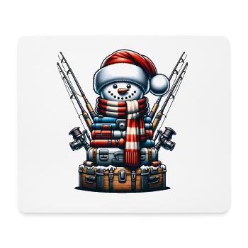 FIshing Christmas Sports Santa Claus - Mouse Pad (horizontal) - white - Front