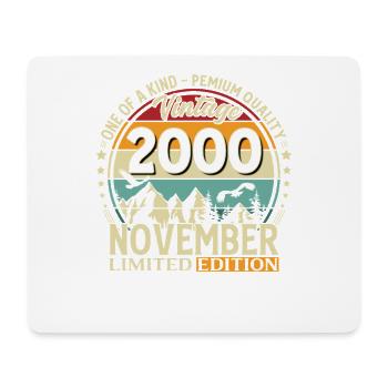 25ème Anniversaire Millésime Novembre Cru 2000 - Tapis de souris (format paysage) - blanc - Devant