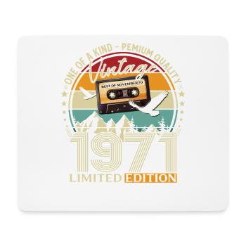 Cassette 55ème Anniversaire Novembre Millésime 1971 - Tapis de souris (format paysage) - blanc - Devant