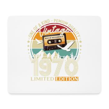 55. Geburtstag Kassette November Jahrgang 1970 - Mousepad (Querformat) - Weiß - Vorne