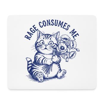 Rage Cat: Furious Feline - Mouse Pad (horizontal) - white - Front