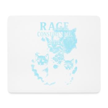 Rage Verzehrt Mich Katzenkunst - Mousepad (Querformat) - Weiß - Vorne