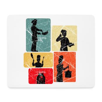 Koch Köchin Kochen - Mousepad (Querformat) - Weiß - Vorne