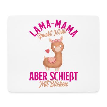 Soon mom LLAMA MOM DOESN'T SPIT LOOKS - Mouse Pad (horizontal) - white - Front