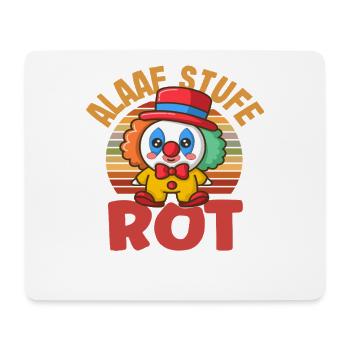 Lustiger Karneval Helau Fasching Alaaf Stufe Rot - Mousepad (Querformat) - Weiß - Vorne