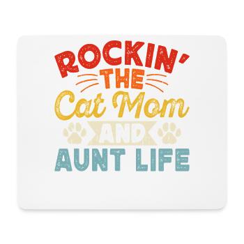 Katzen Mama Tante Geschenk - Mousepad (Querformat) - Weiß - Vorne