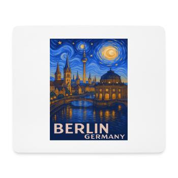 Berlin Nachthimmel Stadtmotiv - Mousepad (Querformat) - Weiß - Vorne