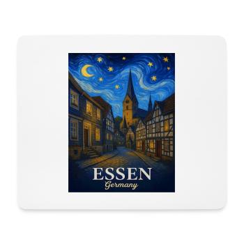 Nuit étoilée dans la vieille ville d’Essen - Tapis de souris (format paysage) - blanc - Devant