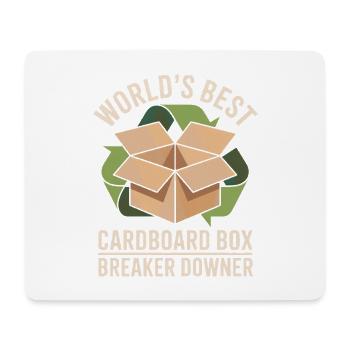 World's Best Cardboard Box Breaker Downer - Mousepad (Querformat) - Weiß - Vorne