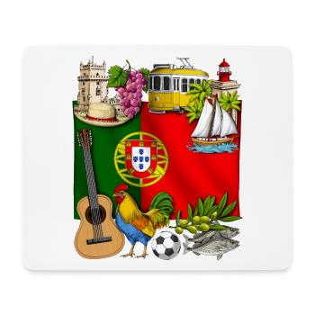 Portugal Pride - Mouse Pad (horizontal) - white - Front