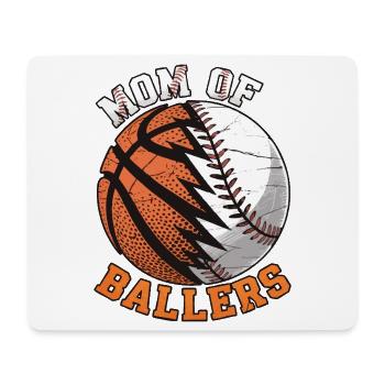 Mom of Ballers – Sportmama Design - Mouse Pad (horizontal) - white - Front