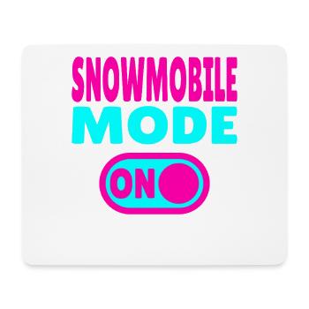 Snowmobile Mode ON - Mousepad (Querformat) - Weiß - Vorne
